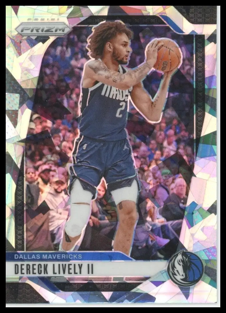 2024-25 Panini Prizm Silver Ice Dereck Lively #214 Dallas Mavericks Basketball - Basketball Card Single