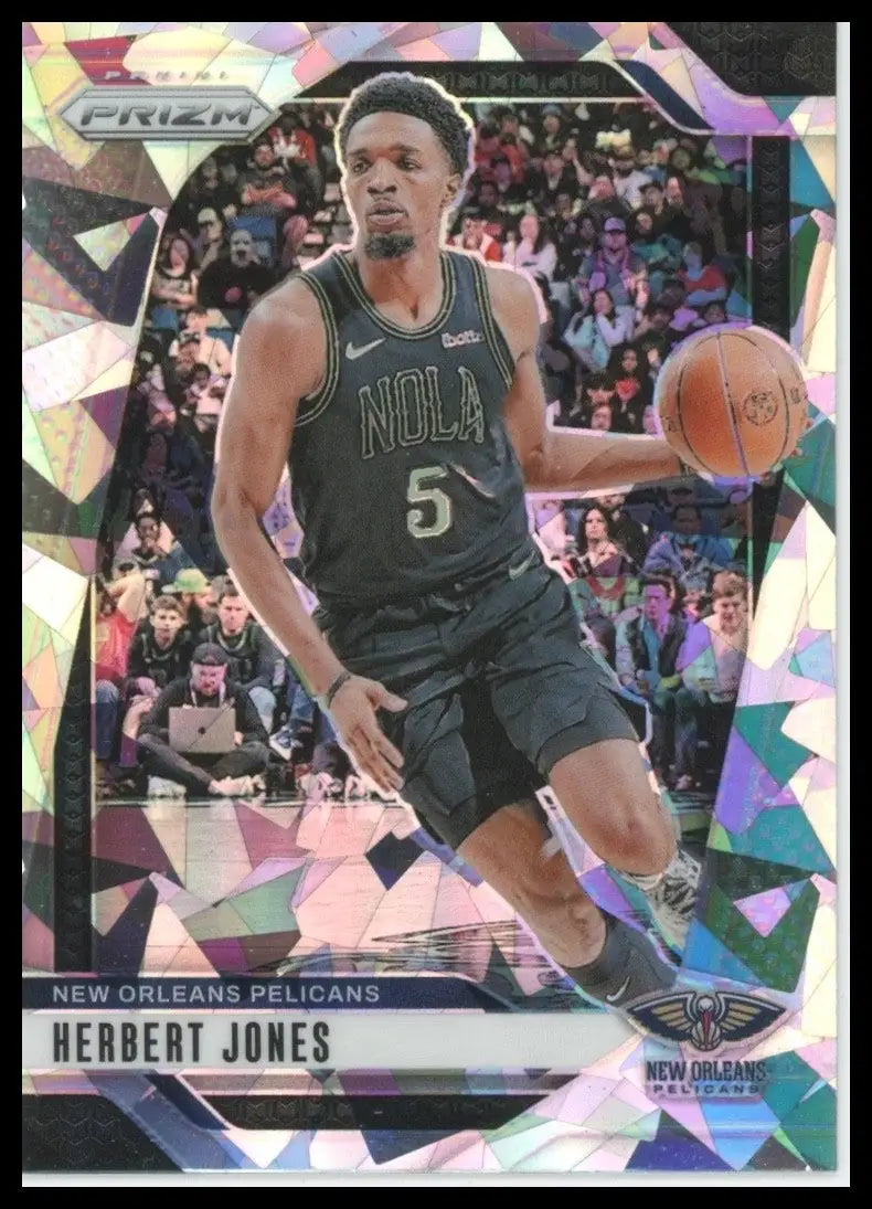 2024-25 Panini Prizm Silver Ice Herbert Jones #123 New Orleans Pelicans Card NBA - Basketball Card Single