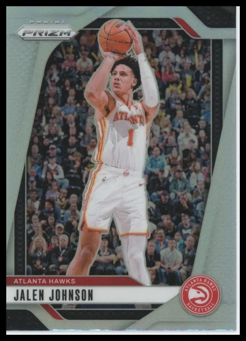 2024-25 Panini Prizm Silver Jalen Johnson #120 Atlanta Hawks Basketball Card NBA