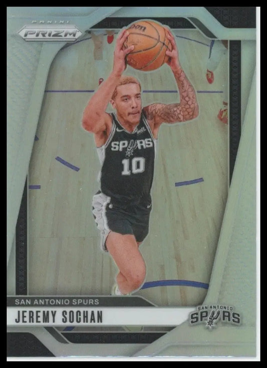 2024-25 Panini Prizm Silver Jeremy Sochan #23 San Antonio Spurs Basketball Card - Basketball Card Single