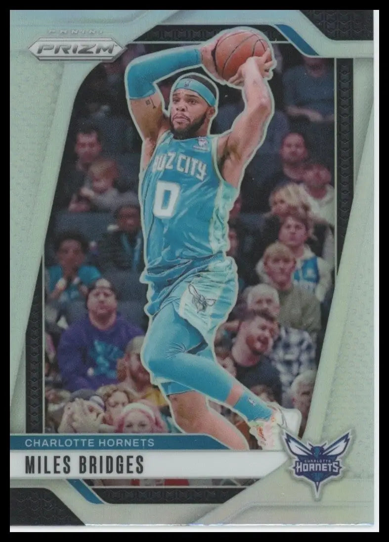 2024-25 Panini Prizm Silver Miles Bridges #43 Charlotte Hornets Basketball Card