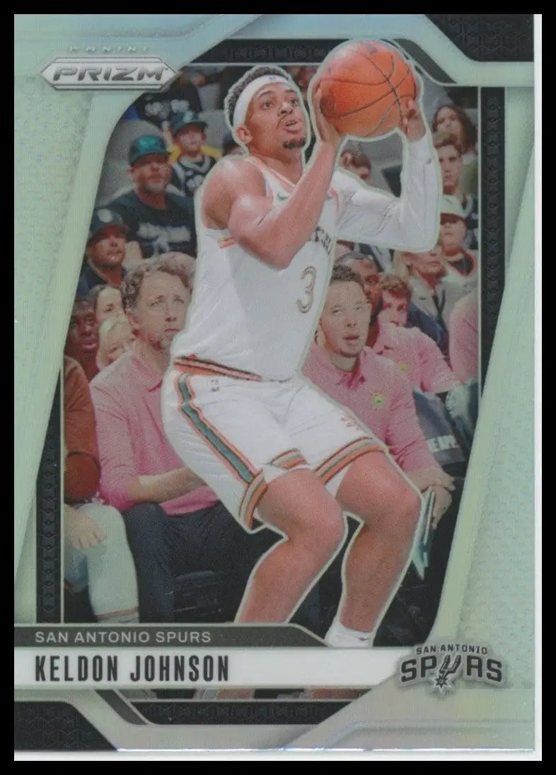 2024-25 Panini Prizm Sliver Keldon Johnson #24 San Antonio Spurs Basketball Card
