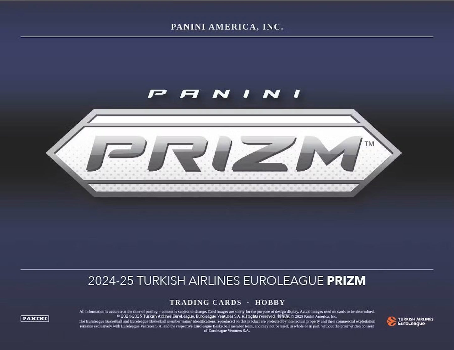 2024-25 Panini Prizm Turkish Airlines EuroLeague Basketball Hobby Box