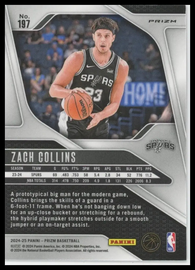 2024-25 Panini Prizm - Zach Collins #197 Pink Ice Prizm