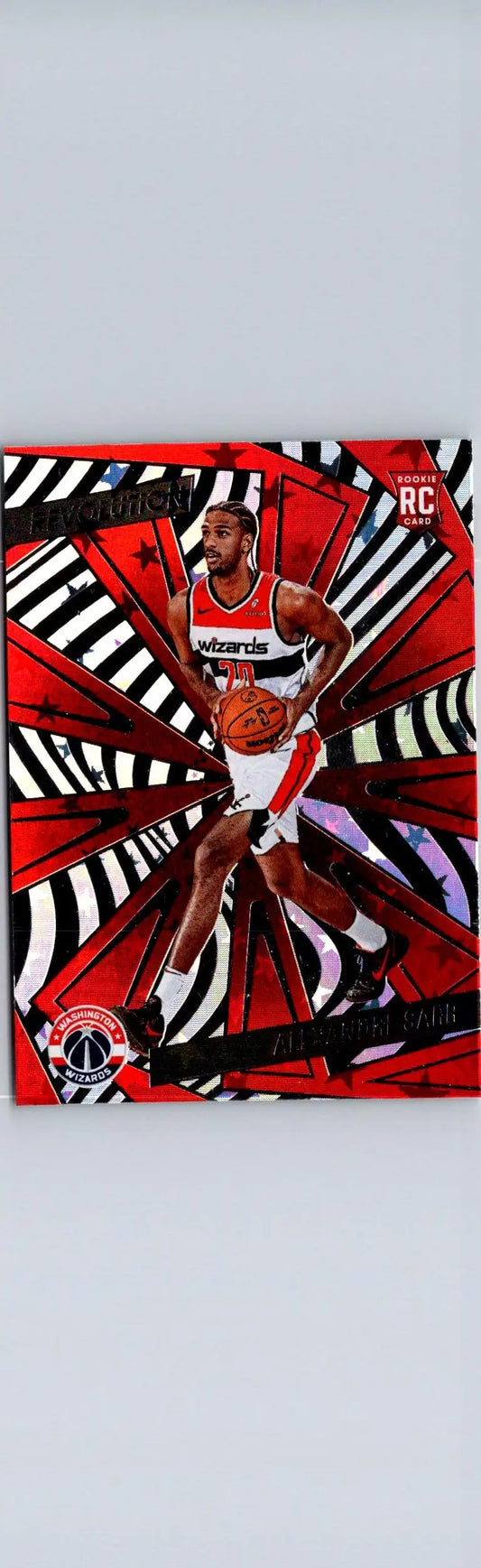 Collectible basketball trading card of Alexandre Sarr from Panini Revolution Astro series