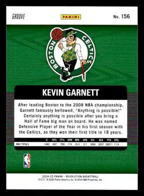 2024-25 Panini Revolution #156 Kevin Garnett Groove Paralllel Boston Celtics - Basketball Card Single
