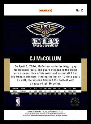 2024-25 Panini Revolution #2 CJ McCollum - Basketball Card Single