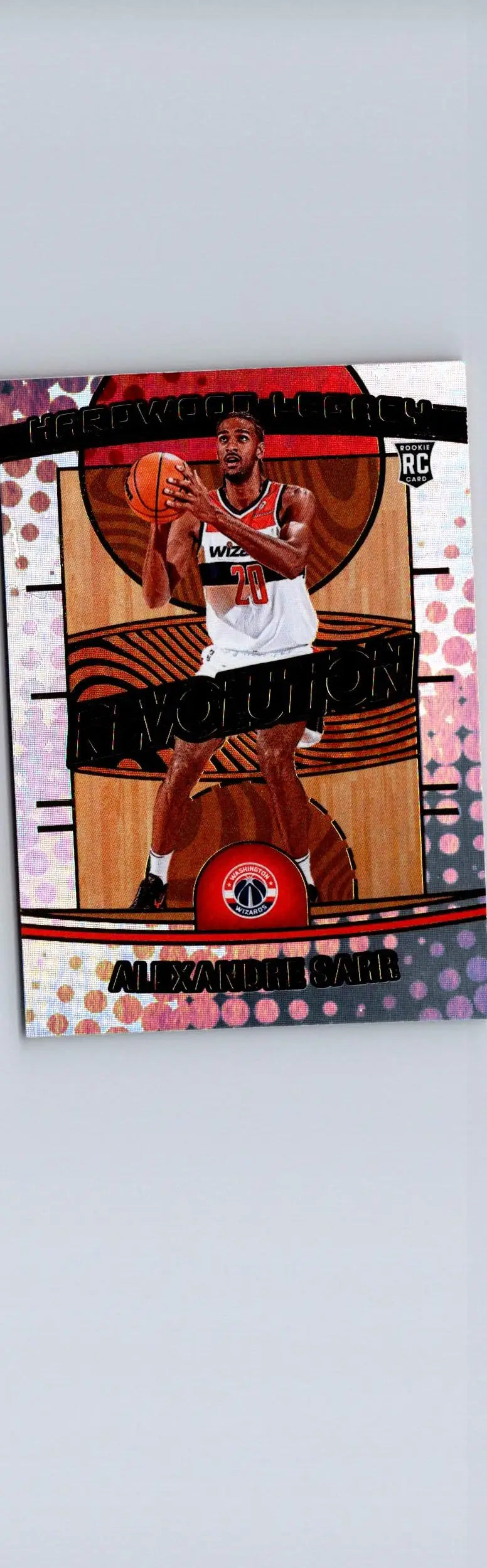 Basketball trading card featuring Alexandre Sarr in white uniform for Sarr Hardwood Legacy
