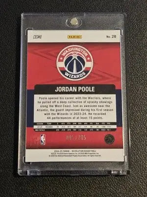 2024-25 Panini Revolution #28 Jordan Poole Blue Cosmo #/285 - Basketball Card Single