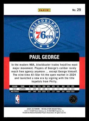 2024-25 Panini Revolution #29 Paul George - Basketball Card Single