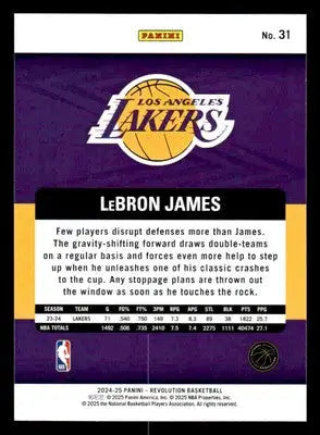 2024-25 Panini Revolution #31 LeBron James - Basketball Card Single
