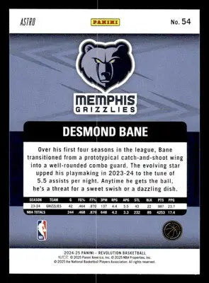2024-25 Panini Revolution #54 Desmond Bane Astro Parallel Memphis Grizzlies - Basketball Card Single