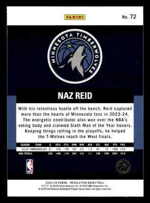 2024-25 Panini Revolution #72 Naz Reed - Basketball Card Single