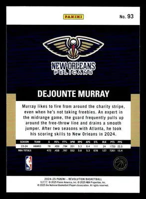 2024-25 Panini Revolution #93 DeJounte Murray - Basketball Card Single