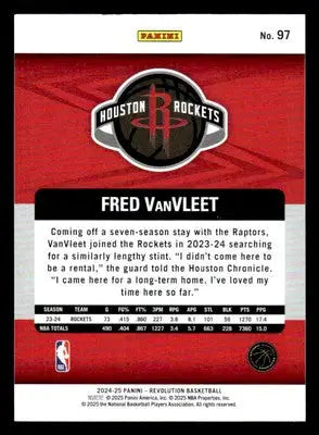 2024-25 Panini Revolution #97 Fred VanVleet - Basketball Card Single