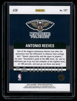 2024-25 Panini Revolution Astro Antonio Reeves #127 RC Basketball - Basketball Card Single