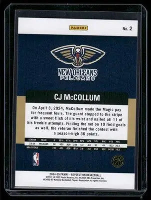 2024-25 Panini Revolution Basketball CJ McCollum #2 Basketball - Basketball Card Single