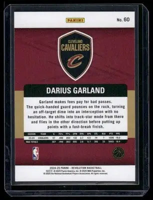 2024-25 Panini Revolution Basketball Darius Garland #60 Basketball - Basketball Card Single