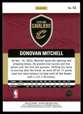 2024-25 Panini Revolution Basketball Donovan Mitchell #42 Basketball - Basketball Card Single