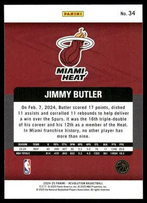 2024-25 Panini Revolution Basketball Jimmy Butler #34 Basketball - Basketball Card Single