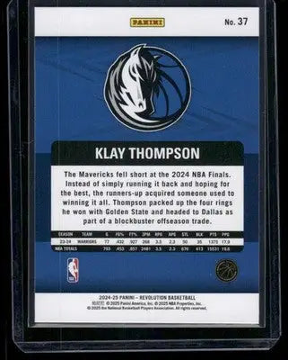 2024-25 Panini Revolution Basketball Klay Thompson #37 Basketball - Basketball Card Single