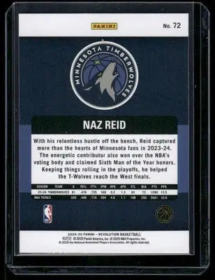 2024-25 Panini Revolution Basketball Naz Reid #72 Basketball - Basketball Card Single