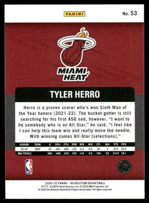 2024-25 Panini Revolution Basketball Tyler Herro #53 Basketball - Basketball Card Single