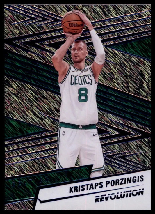 2024-25 Panini Revolution Blue Storm Kristaps Porzingis #26 Boston Celtics Card - Basketball Card Single