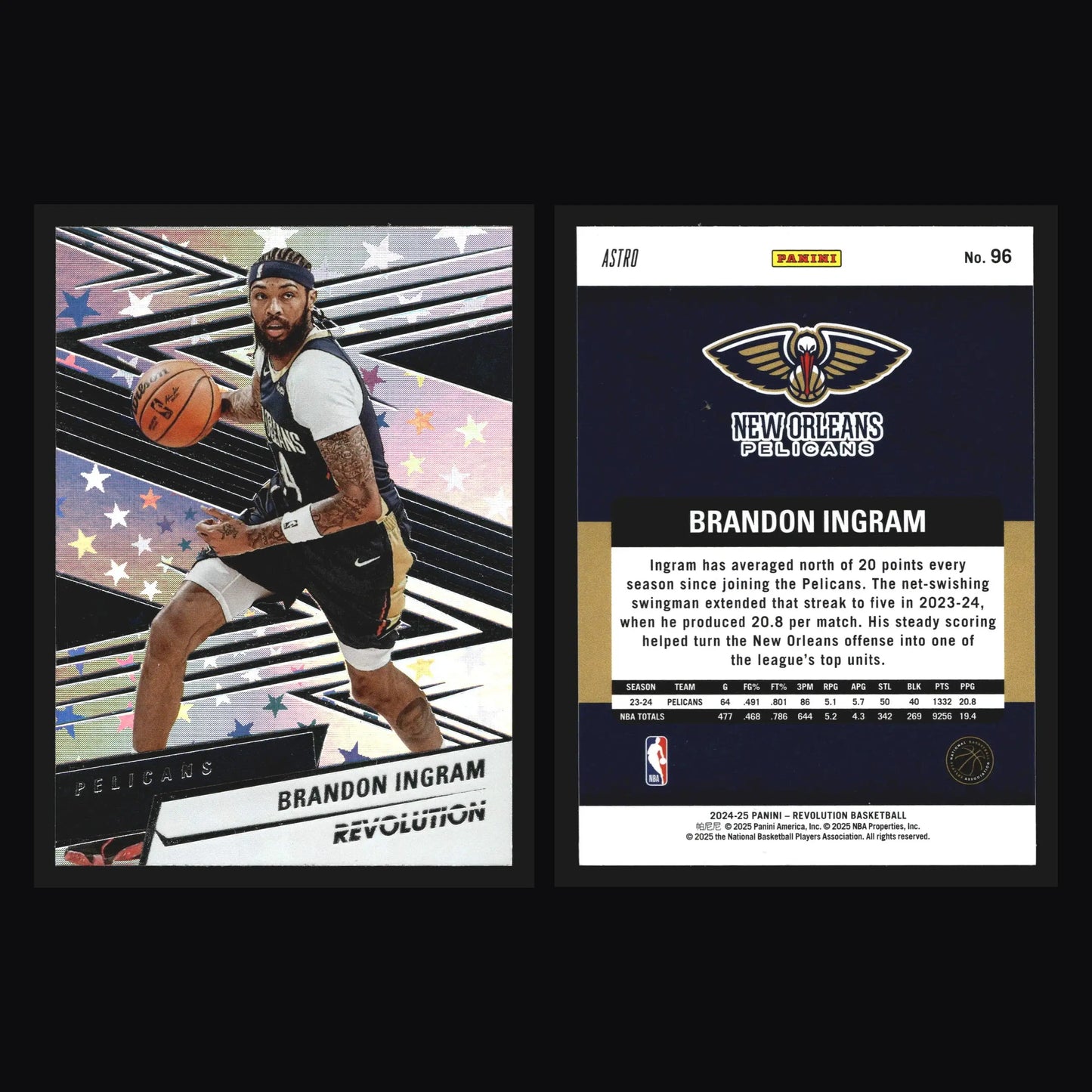 2024-25 Panini Revolution Brandon Ingram #96 Astro New Orleans Pelicans