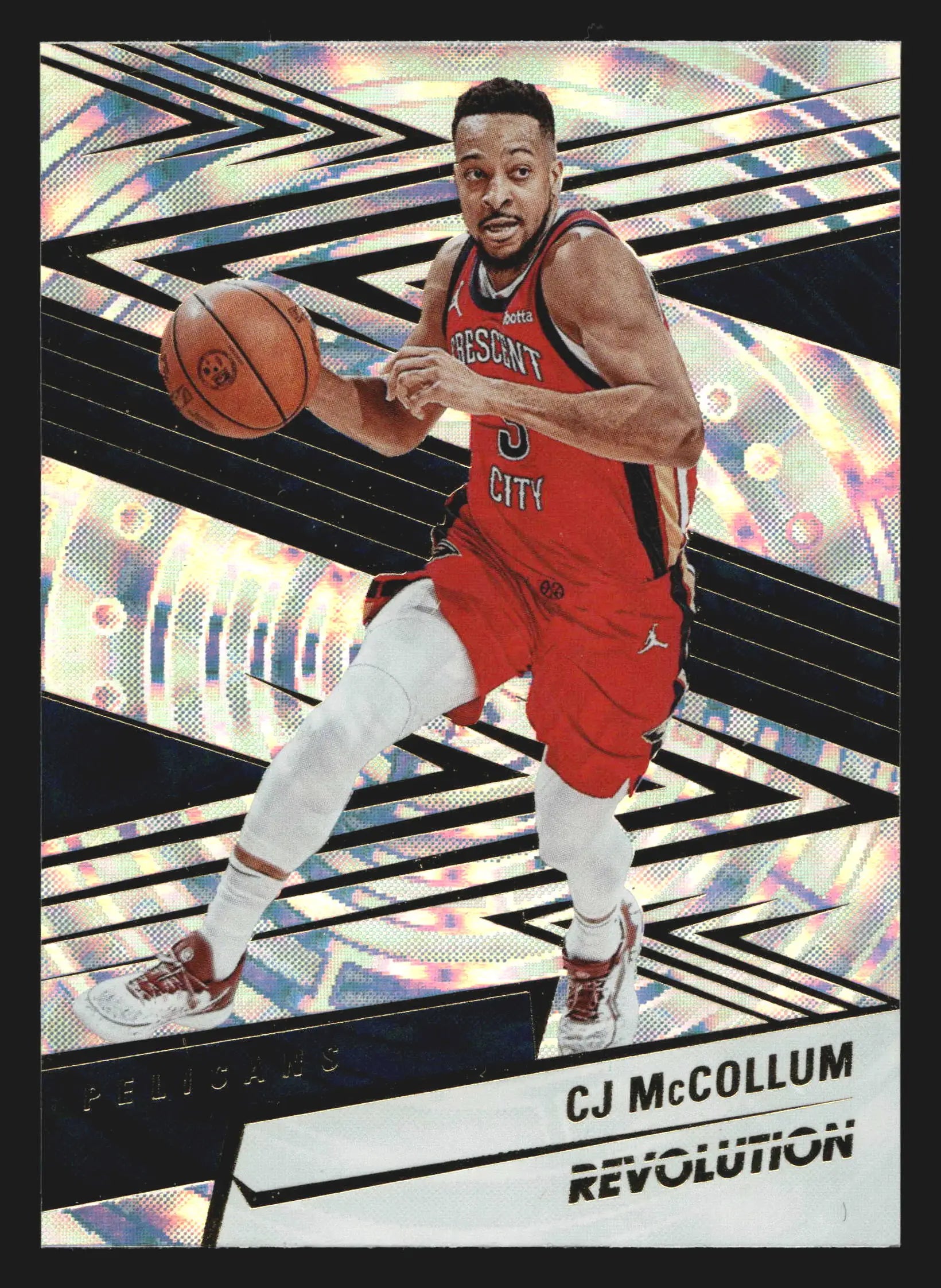 2024-25 Panini Revolution CJ McCollum #2 Fractal New Orleans Pelicans