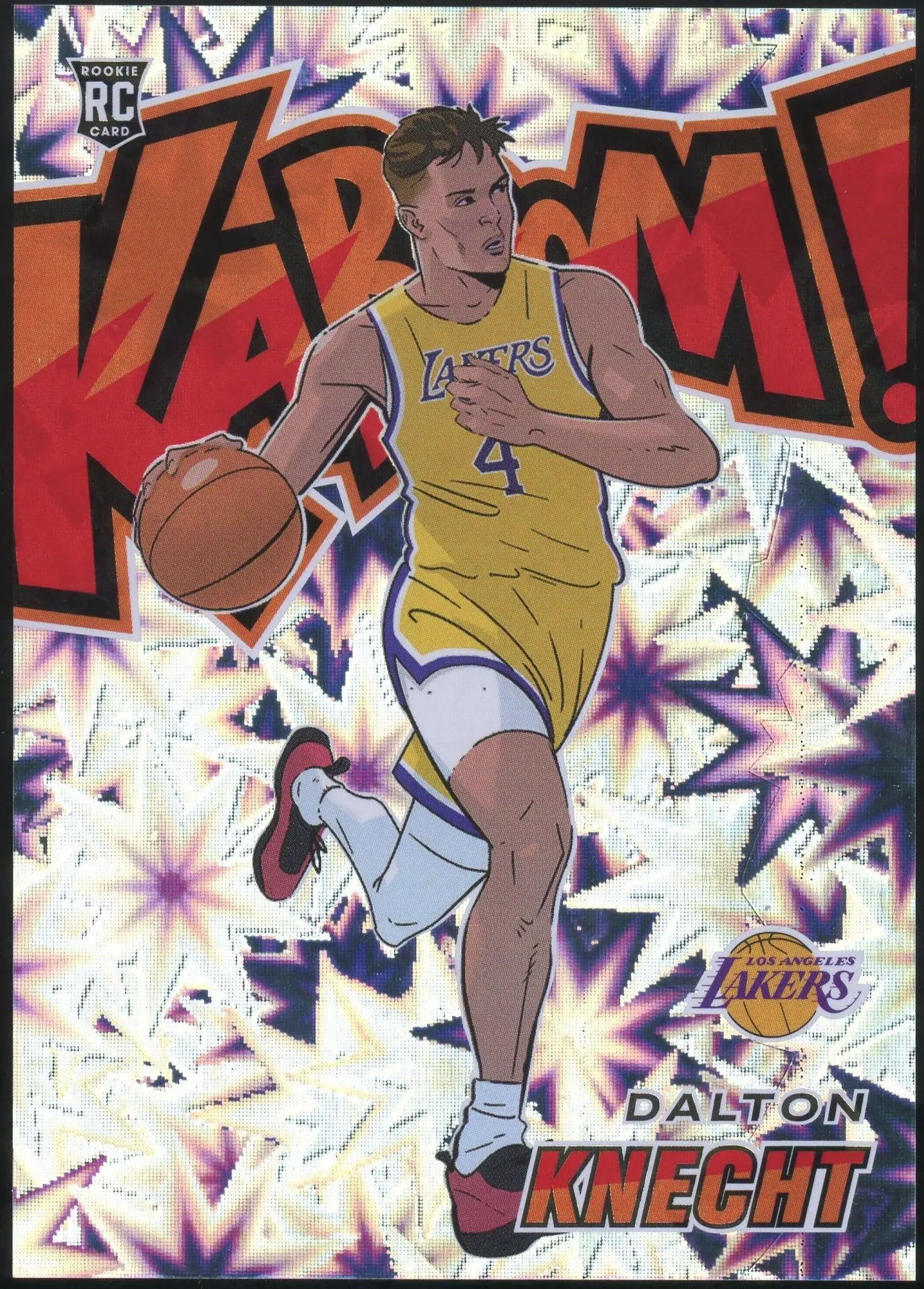 2024-25 Panini Revolution Dalton Knecht #24 Kaboom! Vertical RC Lakers - Basketball Card Single