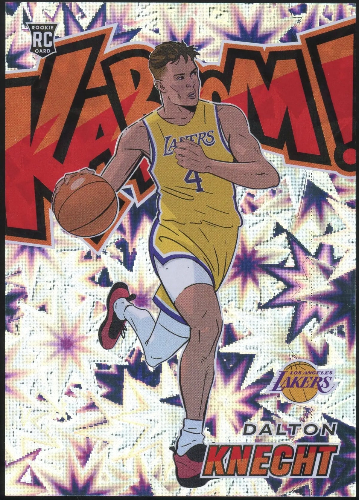2024-25 Panini Revolution Dalton Knecht #24 Kaboom! Vertical RC Lakers - Basketball Card Single