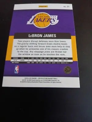 2024-25 Panini Revolution - LeBron James #31. L.A. Lakers. NRMT+ - Basketball Card Single