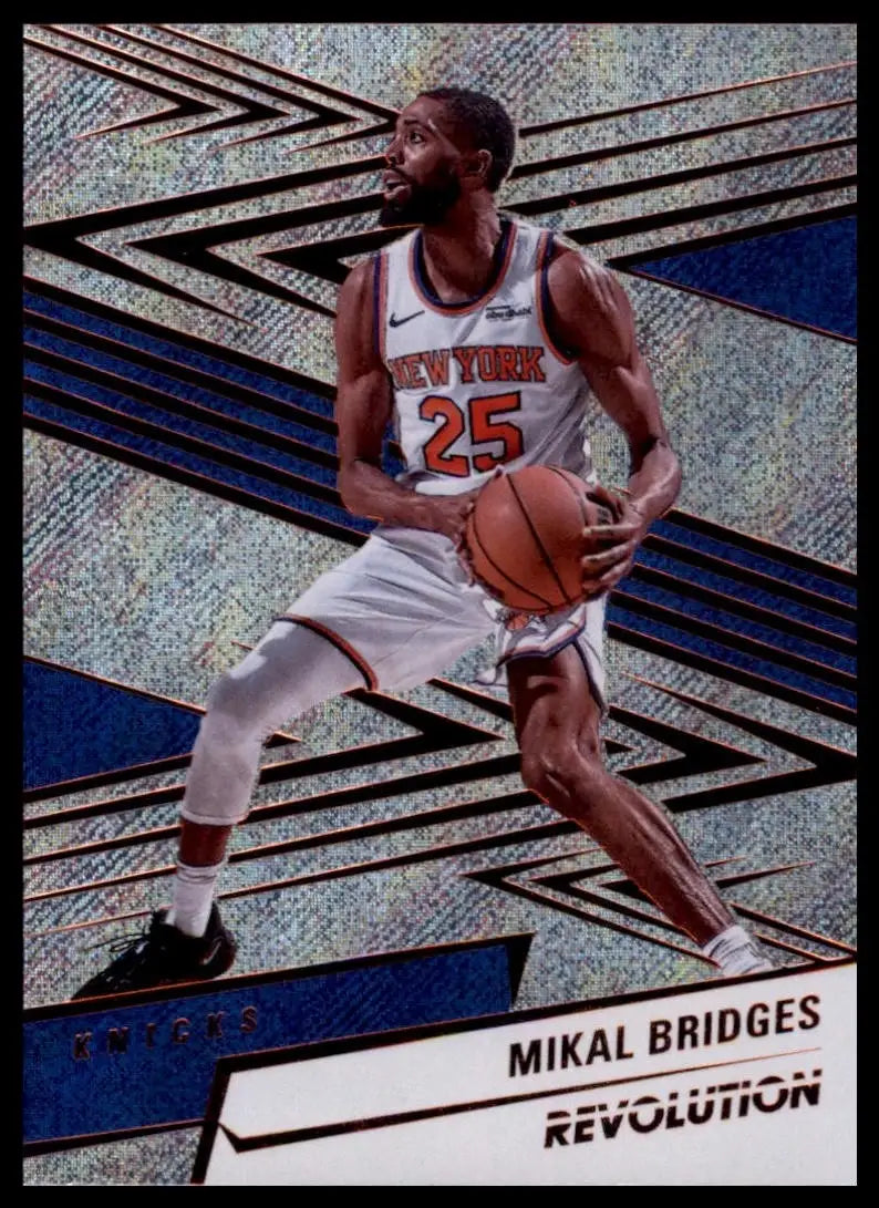 2024-25 Panini Revolution Mikal Bridges #25 New York Knicks Basketball Card NBA - Basketball Card Single