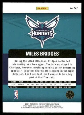 2024-25 Panini Revolution Miles Bridges #57 Basketball - Basketball Card Single