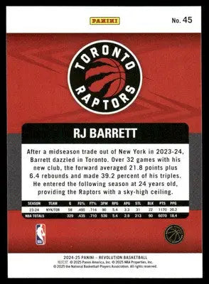 2024-25 Panini Revolution RJ Barrett #45 Basketball - Basketball Card Single