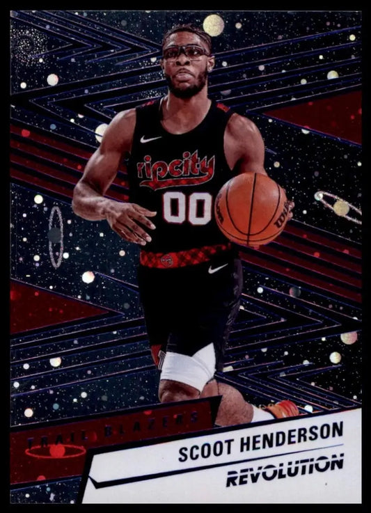 2024-25 Panini Revolution - Scoot Henderson #77 Blue Cosmo /285