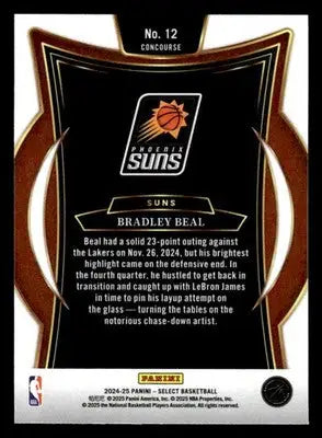 2024-25 Panini Select #12 Bradley Beal - Basketball Card Single