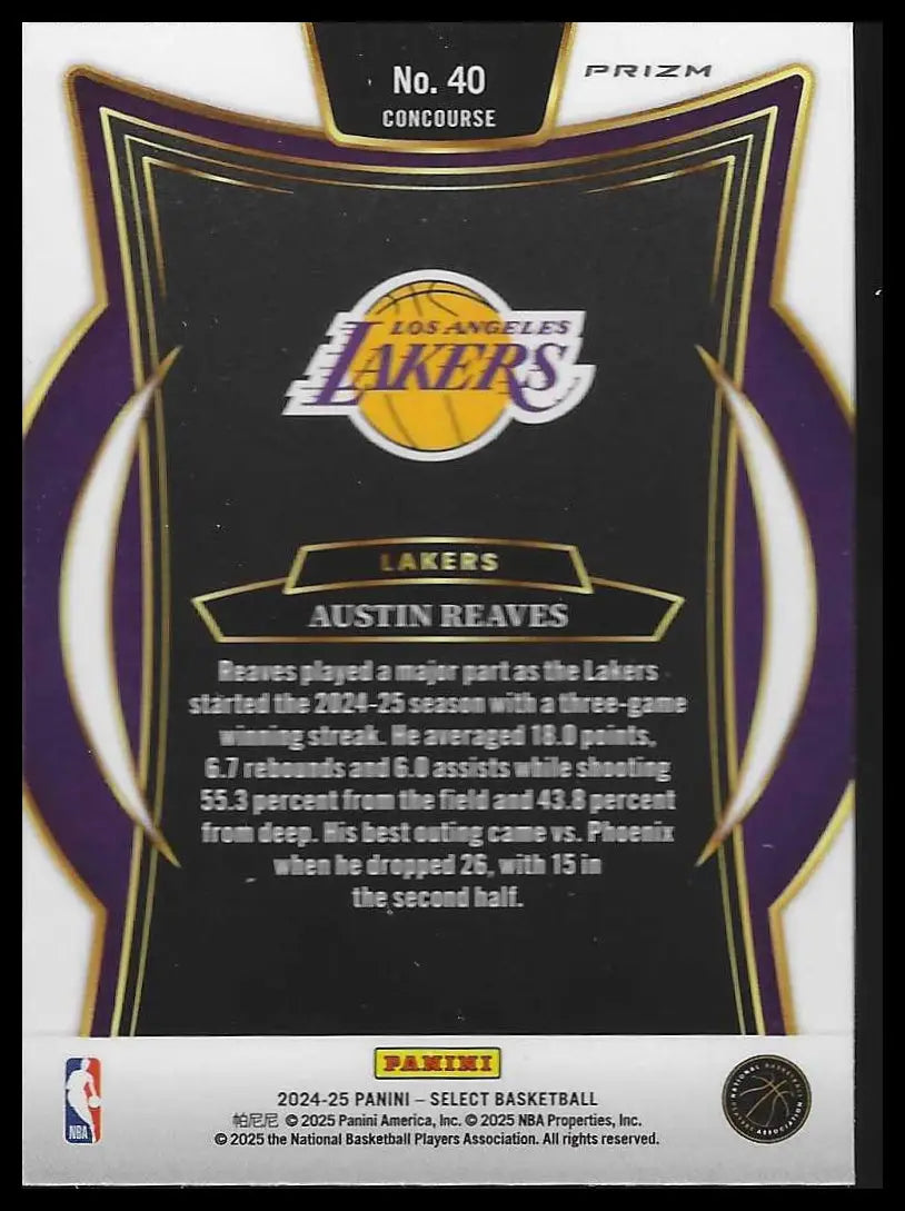 2024-25 Panini Select #126 Coby White Green White Purple Prizm - Basketball Card Single