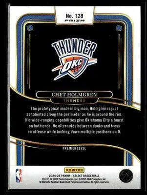 2024-25 Panini Select #128 Chet Holmgren Scope Prizm - Basketball Card Single