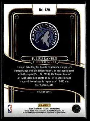 2024-25 Panini Select #129 Julius Randle - Basketball Card Single