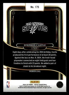 2024-25 Panini Select #175 Stephon Castle - Basketball Card Single