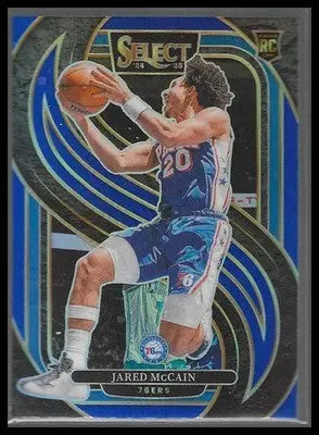 2024-25 Panini Select #184 Jared McCain Blue Prizm Philadelphia 76ers Rookie - Basketball Card Single