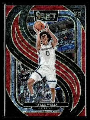 2024-25 Panini Select #188 Jaylen Wells Red Scope Prizm - Basketball Card Single
