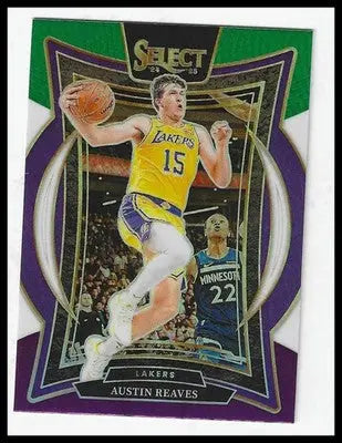 2024-25 Panini Select #40 Austin Reaves Green White Purple Prizm