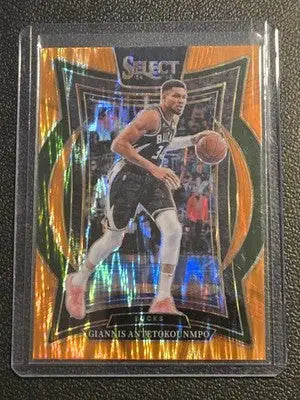 2024-25 Panini Select #43 Giannis Antetokounmpo Orange Flash Prizm - Basketball Card Single