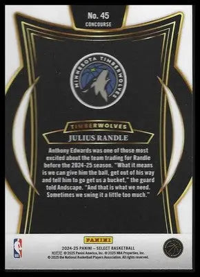 2024-25 Panini Select #45 Julius Randle Blue (Retail) - Basketball Card Single