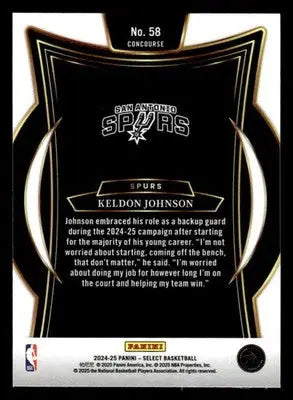 2024-25 Panini Select #58 Keldon Johnson - Basketball Card Single