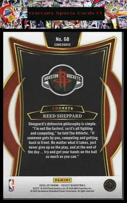2024-25 Panini Select #68 Reed Sheppard