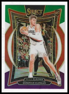 2024-25 Panini Select #69 Donovan Clingan Green White Purple Prizm